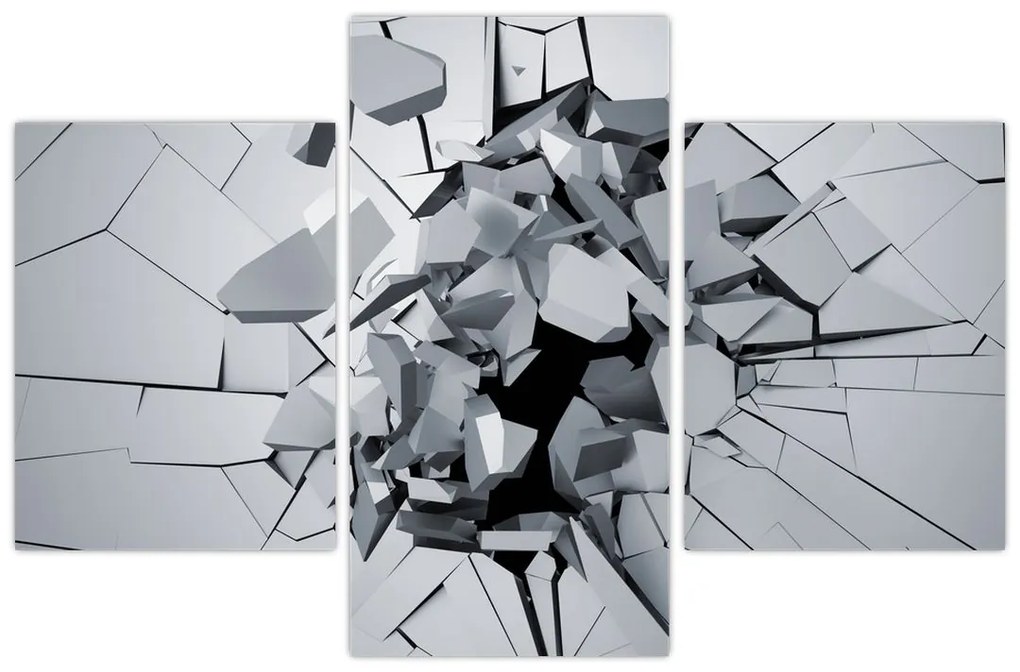 Tablou abstracție 3D (90x60 cm)