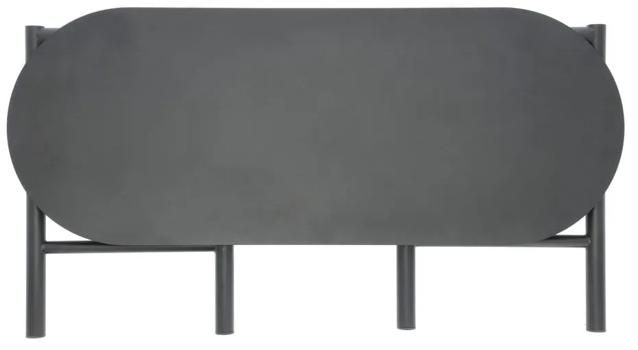 Bancă de grădină neagră din metal Disc – Zone