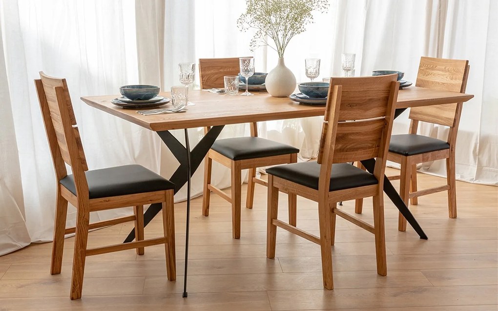Masă stejar masiv Dining Carla 180x90 cm sau 200x100 cm - 180 x 90 cm