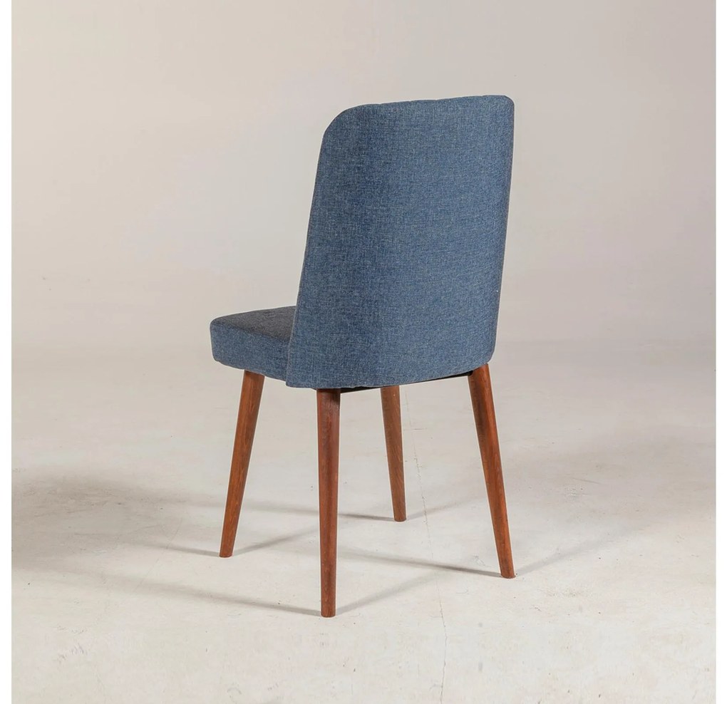 Scaun sufragerie Vlasta 1 (Nuc + albastru închis) . 1093068