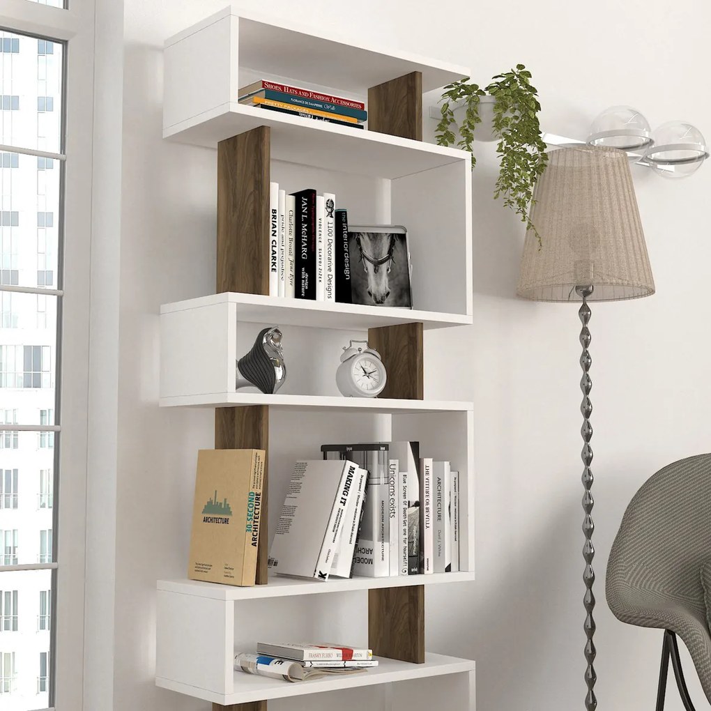 Bloc de bibliotecă White Walnut