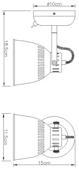 Globo 54651-1 - Spot de perete HERNAN 1xE14/40W/230V