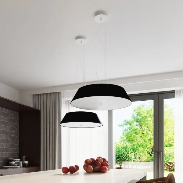 Lustră pe cablu VEGA 5xE27/60W/230V d. 60 cm neagră Sollux SL.0766