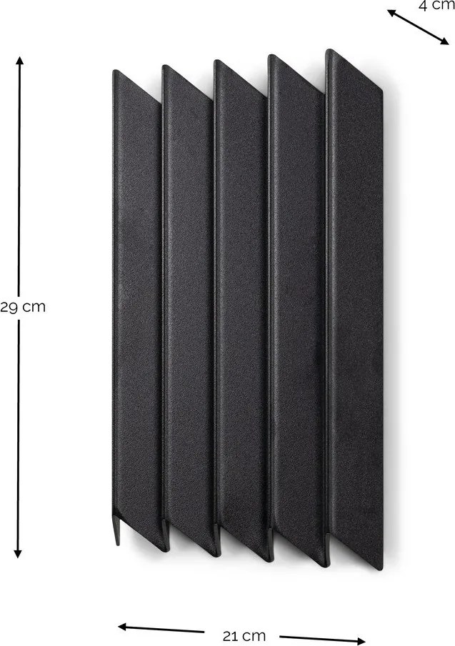 Cuier de perete negru din metal 21 cm Sensu – Spinder Design