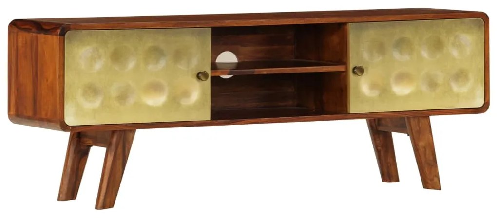 Comoda TV, 120 x 30 x 45 cm, lemn masiv de palisandru 1, Maro