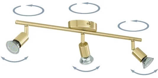 Spot LED Eglo 33186 BUZZ-LED 3xGU10/2,8W/230V 3000K auriu