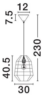 Lustra/Pendul design decorativ, COPOS D 40cm