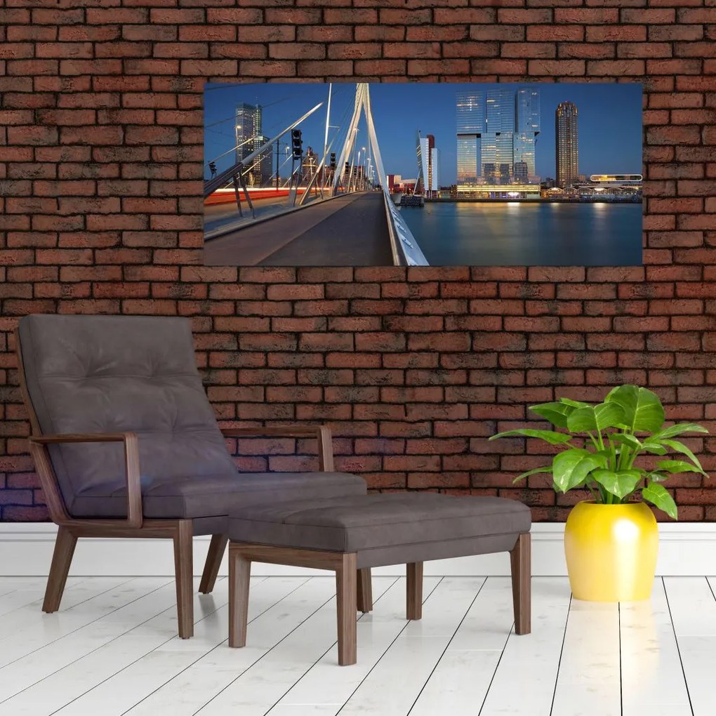 Tablou - Amurg în Rotterdam, Olanda (120x50 cm)