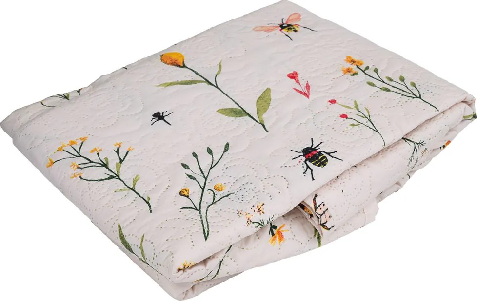 Cuvertura de pat INSECTA, crem Dimensiune: 170 x 210 cm