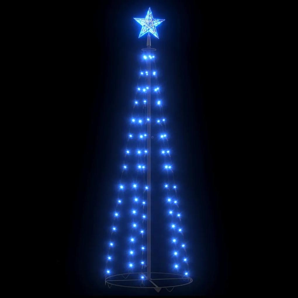 Brad de Craciun conic, 84 LED-uri, albastru, 50x150 cm 1, Albastru, 50 x 150 cm