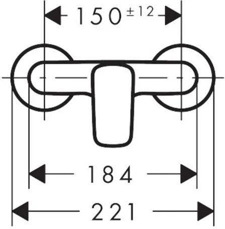 Baterie dus Hansgrohe, Logis, crom