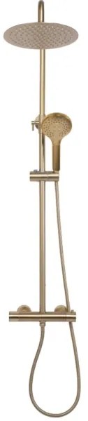 REA-P6602 - Set de duș VINCENT cu baterie termostatică, finisaj auriu periat