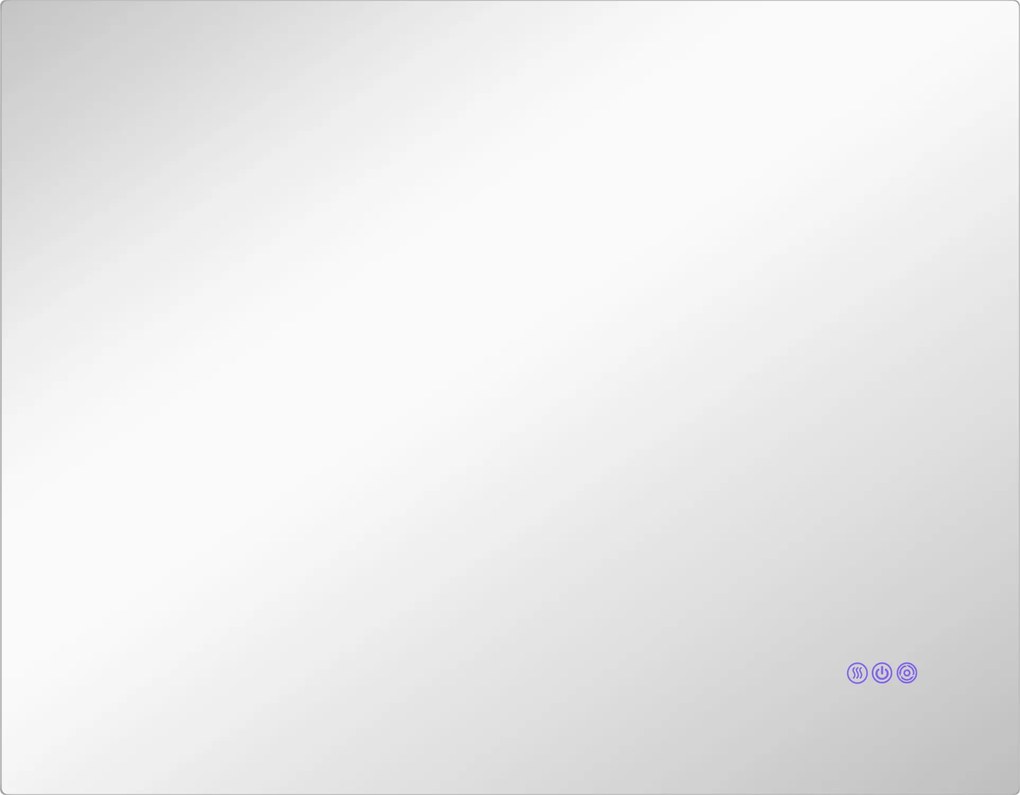 HOMCOM Oglindă de Baie LED cu Ramă, Anti-Abur, 3 Temperaturi de Culoare și Memorie, 80x60x4 cm, Transparent | Aosom Romania