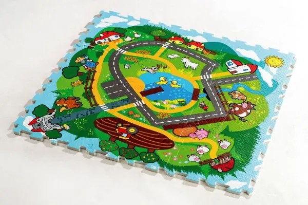 Puzzle spumă City Primele mele animale 30x30x1,2cm 9buc MPZ