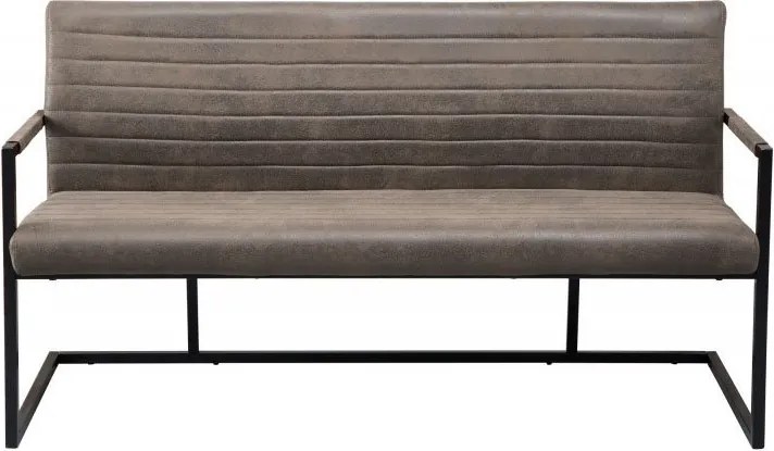 Bancheta design industrial Loft 160cm, vintage taupe