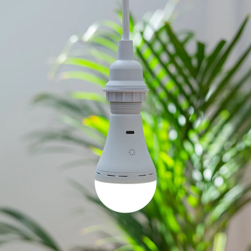 Bec inteligent E27 LED dimabil ST64 mat 3.5W 350 lm 3000-6500K reîncărcabil cu telecomandă