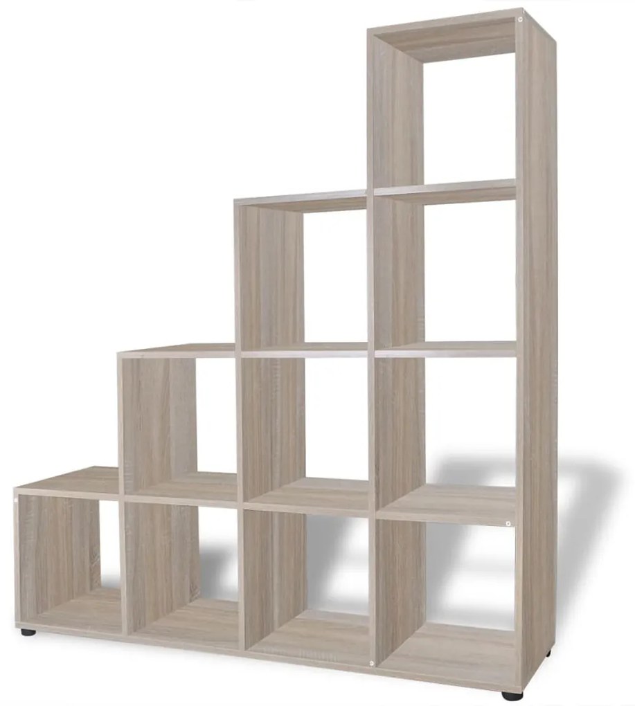 242551 vidaXL Bibliotecă în trepte / Raft de expunere 142 cm Stejar