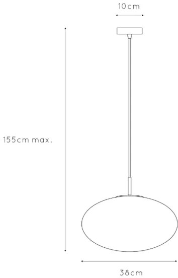 Lustră pe cablu ONLI JANET 1xE27/6W/230V d. 38 cm