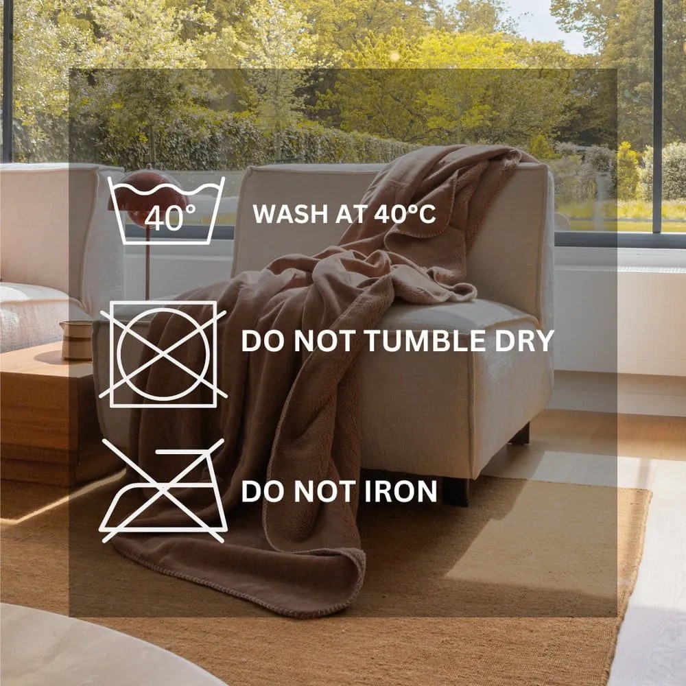 Pătură taupe din micropluș/cocolino 150x200 cm Tomo – Tiseco Home Studio