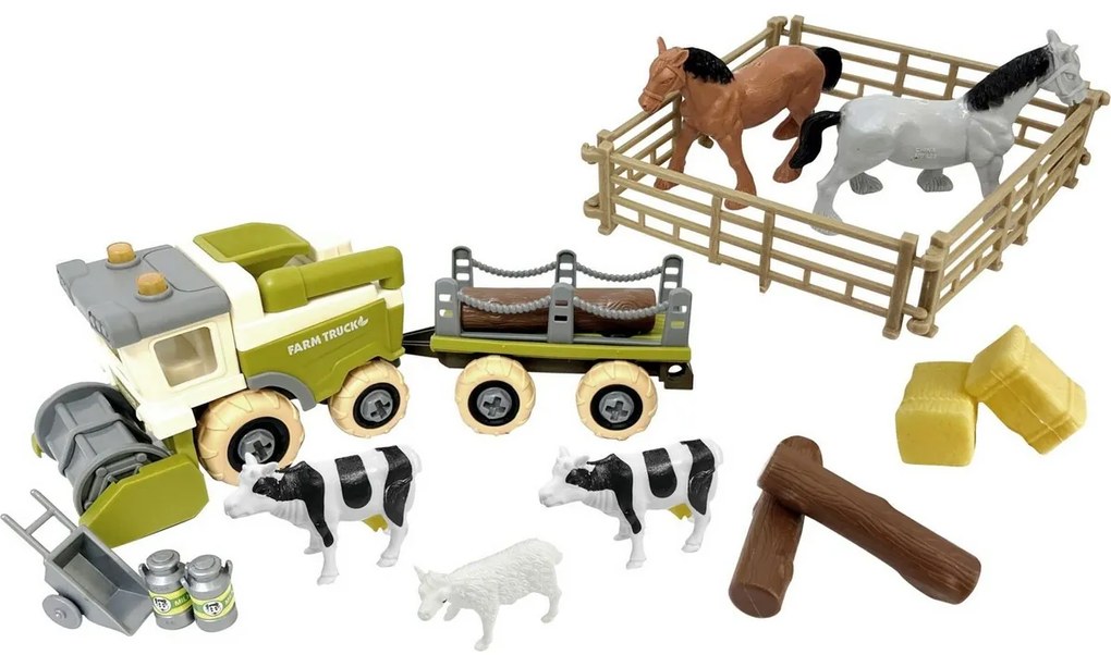 Set jucării Fermă cu mașini agricole