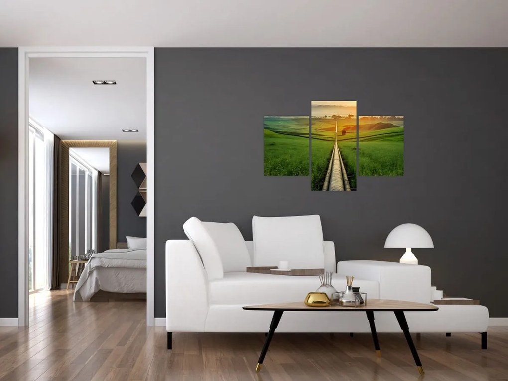 Tablou - Răsărit de soare peste vale (90x60 cm)