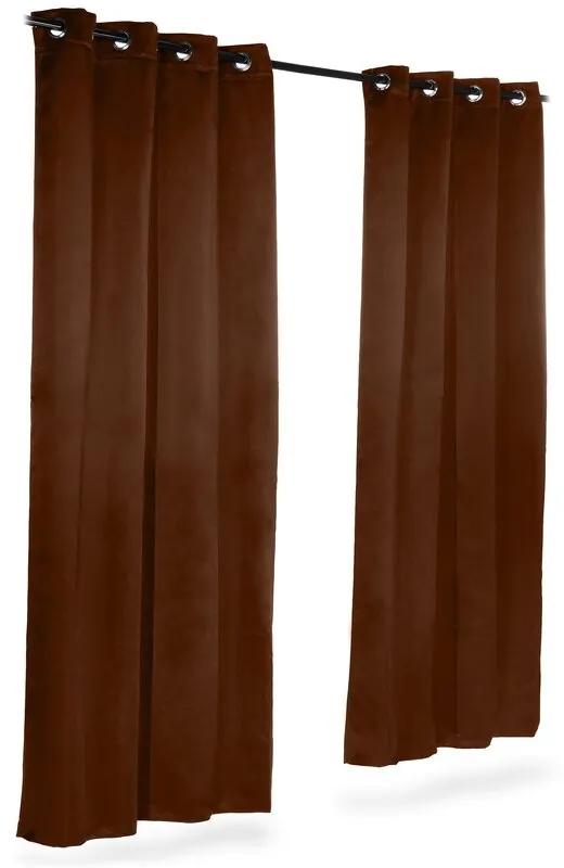 Set de 2 draperii Stoller, maro, 135 x 245 cm