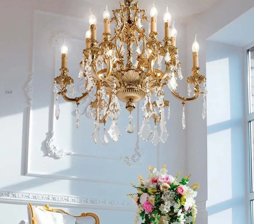 Candelabru 12 brate LUX cu cristale Scholer, Jolie