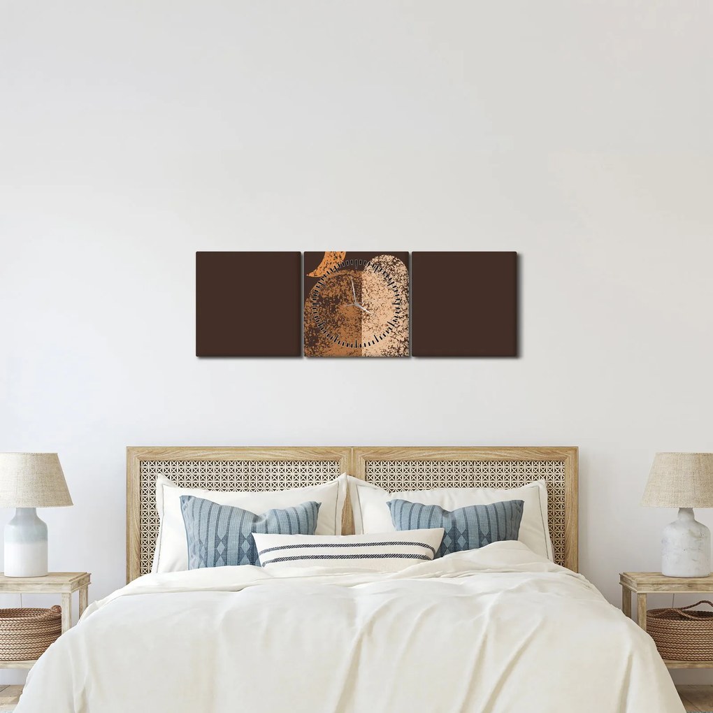 Tablou - Arce portocalii N⁰2 (cu ceas) (90x30 cm)