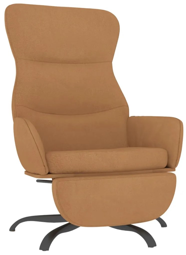 3097479 vidaXL Scaun de relaxare cu suport picioare, gri taupe, microfibră