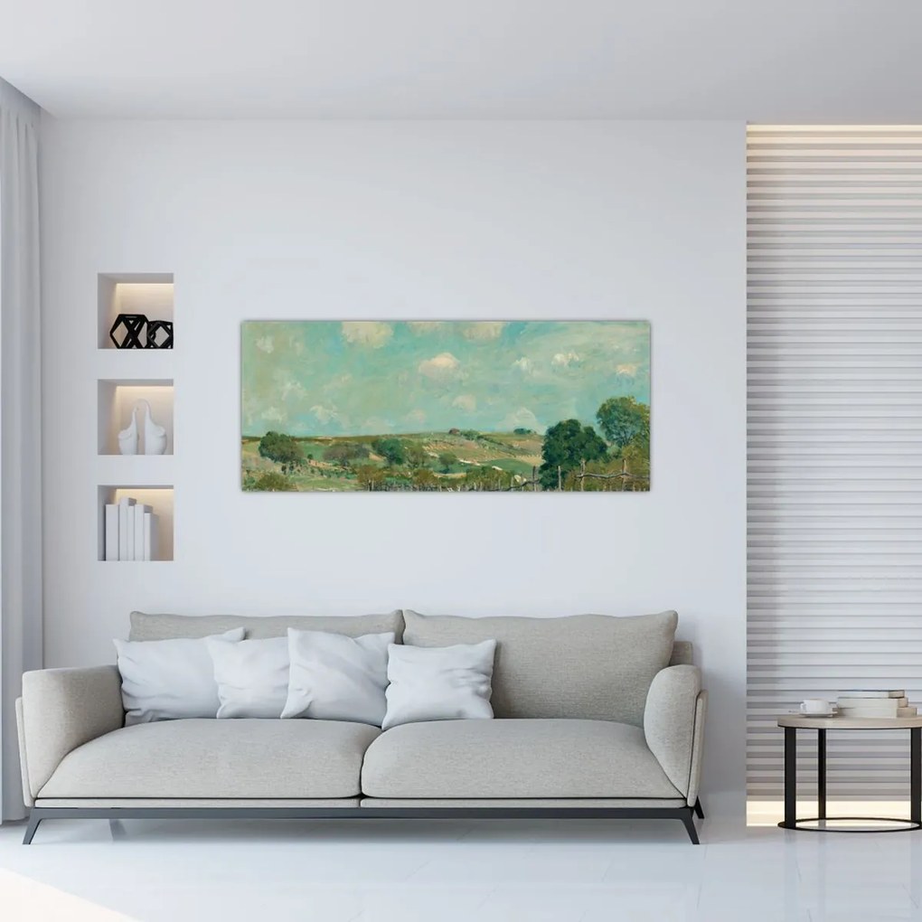 Tablou - Alfred Sisley, Meadow, reproducere (120x50 cm)