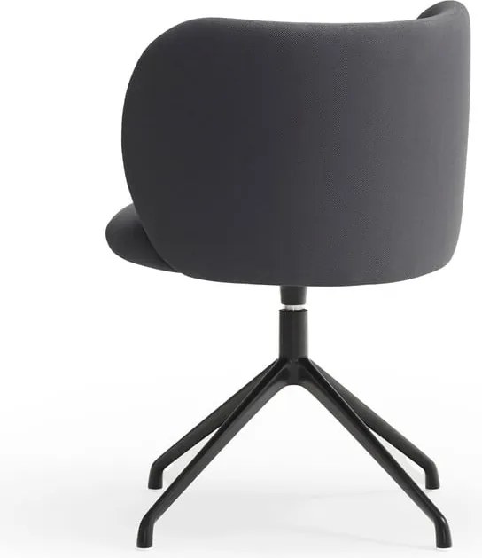 Scaun de sufragerie gri închis tapițat Mogi – Teulat