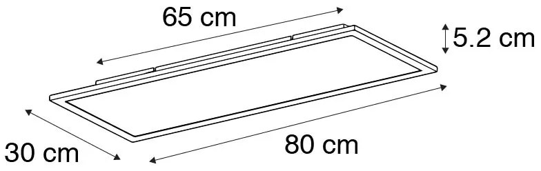 Plafoniera moderna din otel cu LED inclus 80 cm - Liv