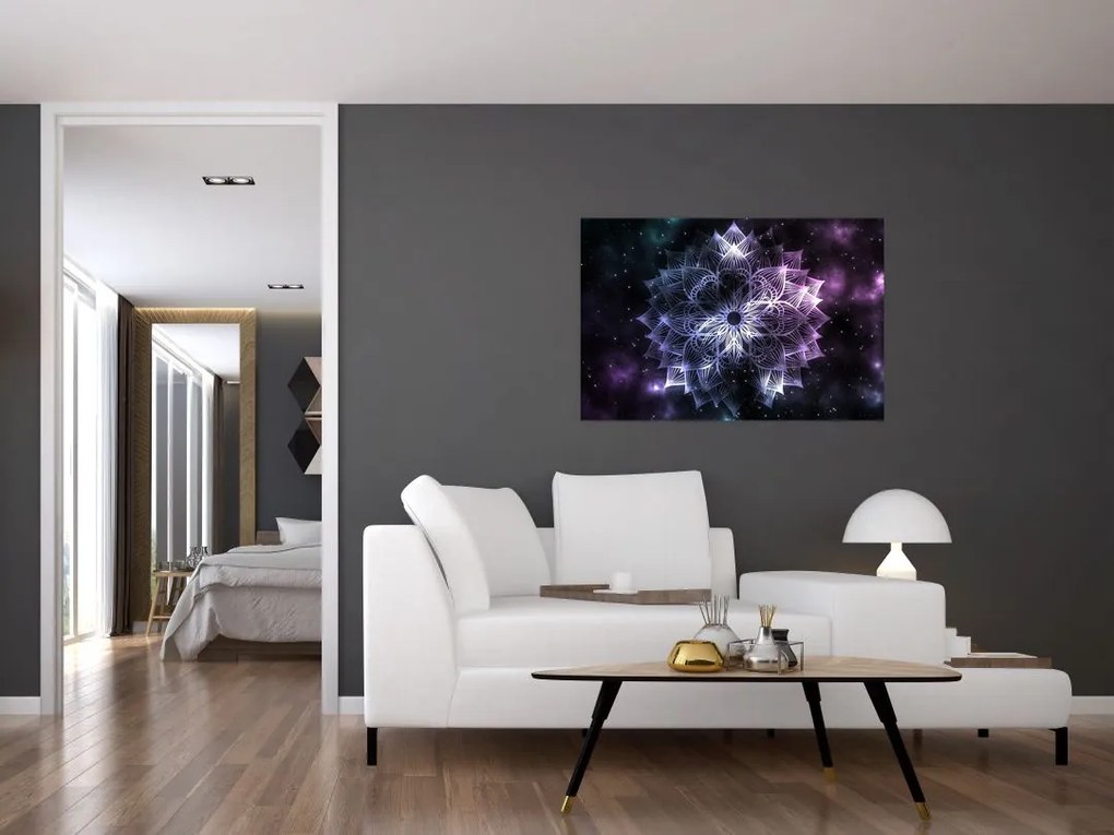 Tablou - Mandala Lotus în spațiu (90x60 cm)