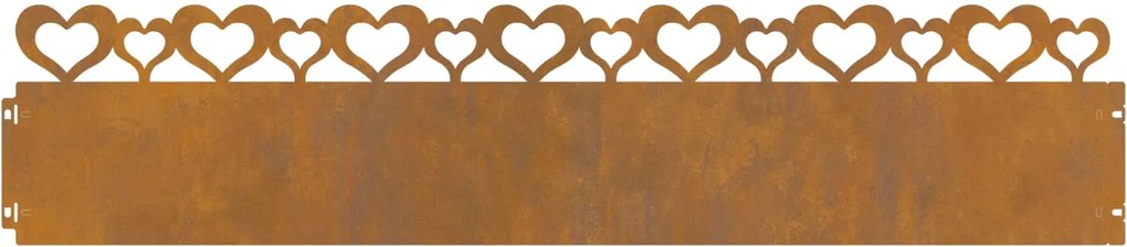 vidaXL Borduri pentru gazon 20 pcs Ruginit 103 x 0,05 x 22 cm