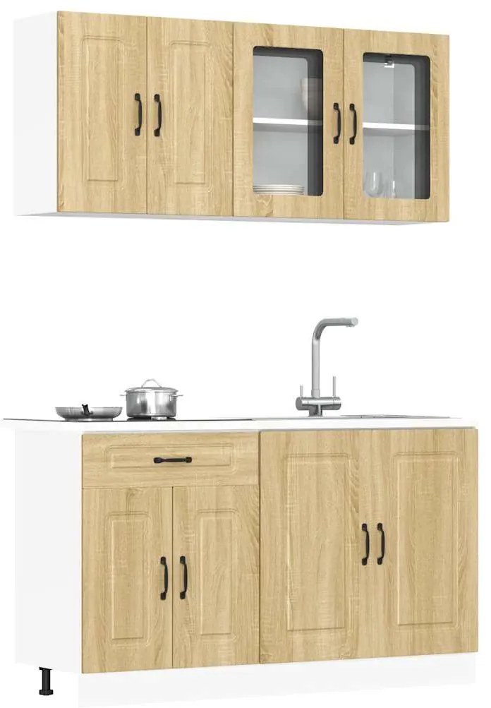 vidaXL Set dulap de bucătărie din 4 piese „Kalmar” lemn stejar Sonoma