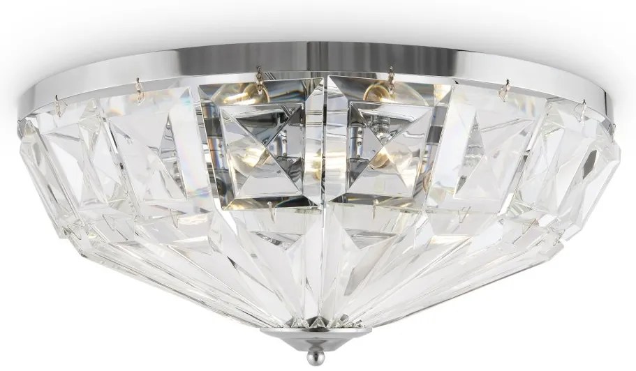 Lustra aplicata design neoclasic Facet crom 48,6cm