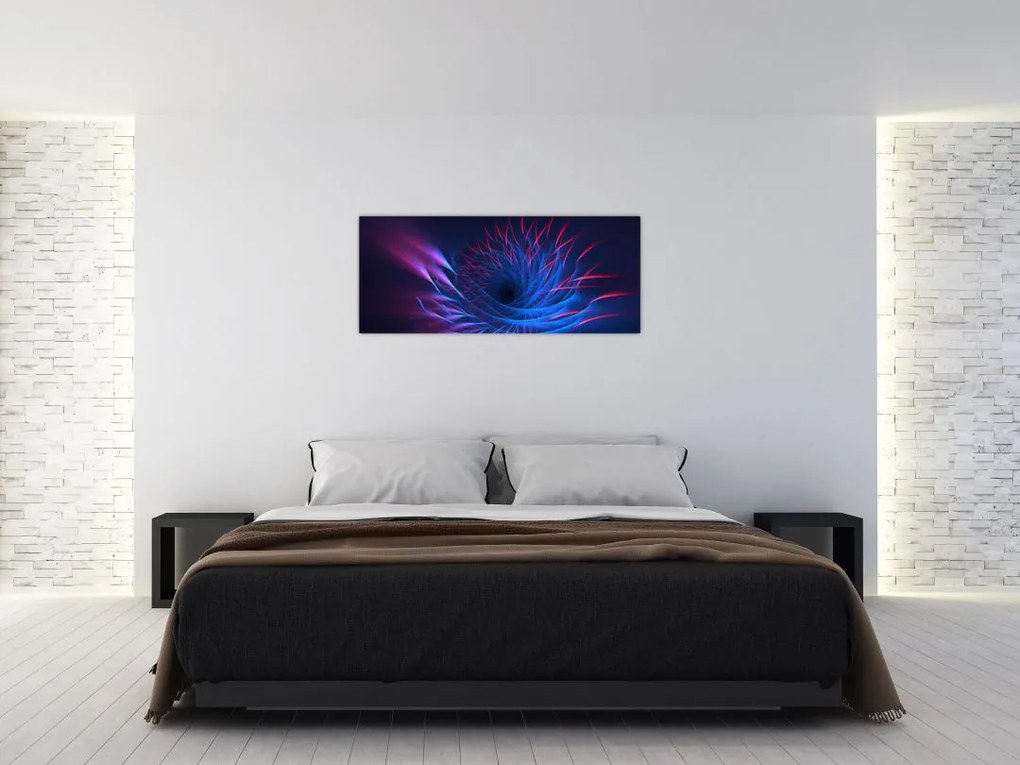 Tablou - abstaracție cu floare (120x50 cm)