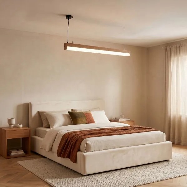 BRILAGI - Lustră LED pe cablu GARDALINE LED/100W/230V stejar