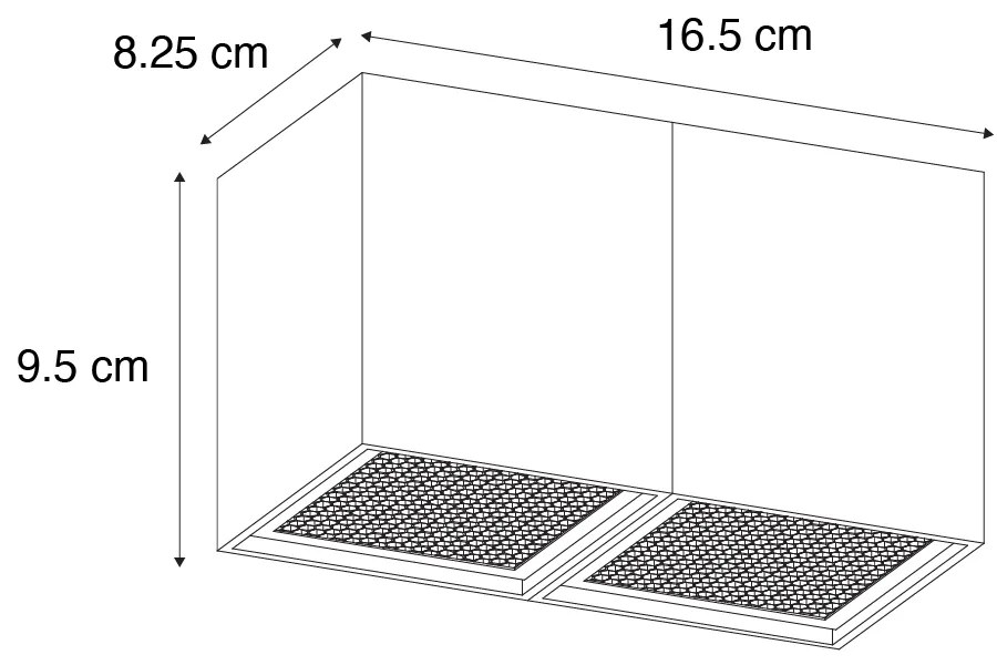Spot de design auriu cu 2 lumini - Qubo Honey