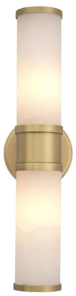 Aplica de perete design LUX Claridges Double alama antic/ alabastru