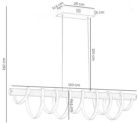 Lustră LED pe cablu ONLI NILO LED/70W/230V 4000K maro/alb
