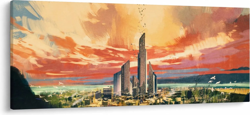 Tablou - Orașul pictat (120x50 cm)