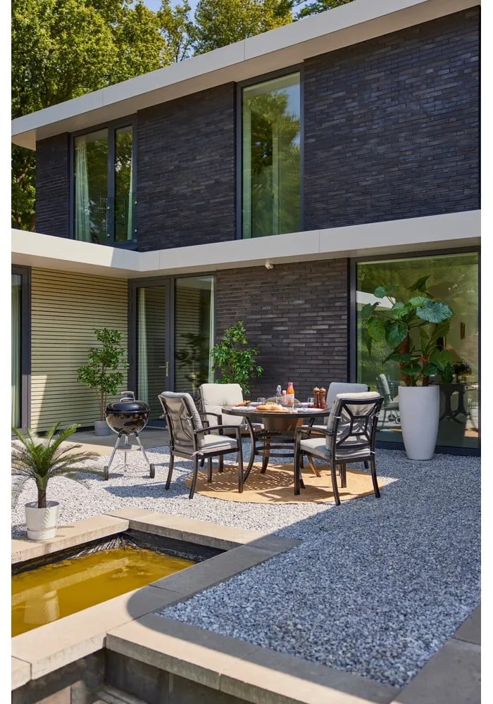 Scaun de grădină gri din metal Rosario – Hartman