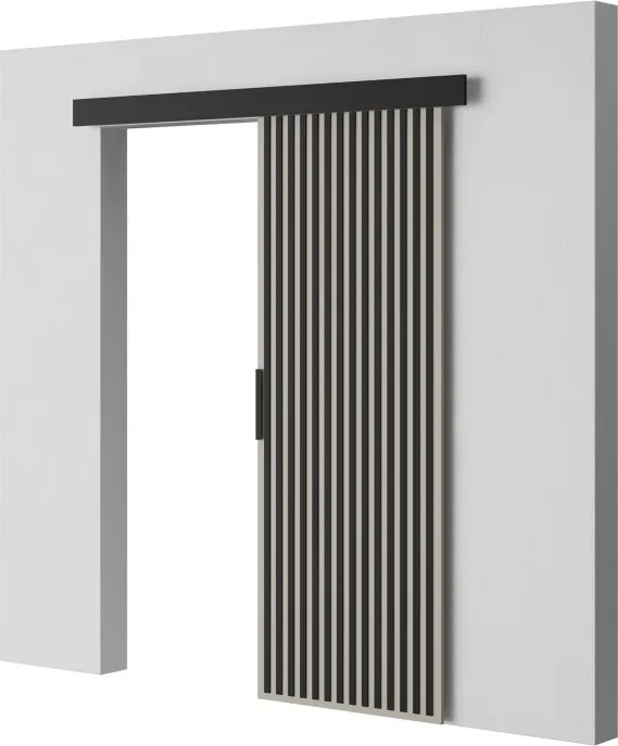 Ușă glisantă Perion – 76x1.6x205 cm – Cașmir / Negru