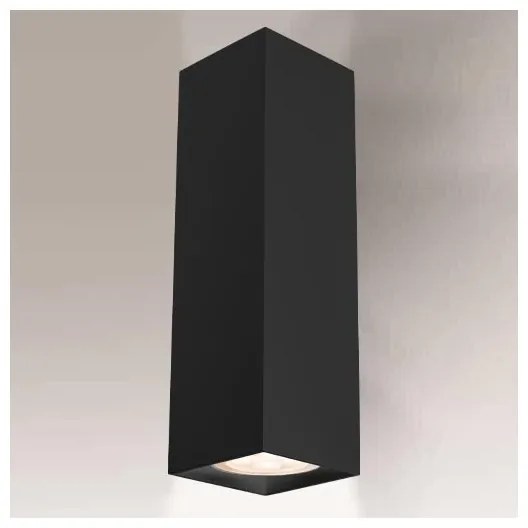 Aplică OZU 2xGU10/15W/230V neagră Shilo 4402