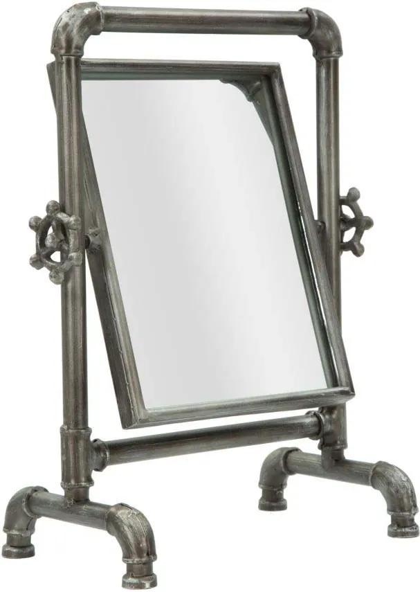Oglindă Tube, 36.5x27x16.5 cm, metal/ sticla, negru