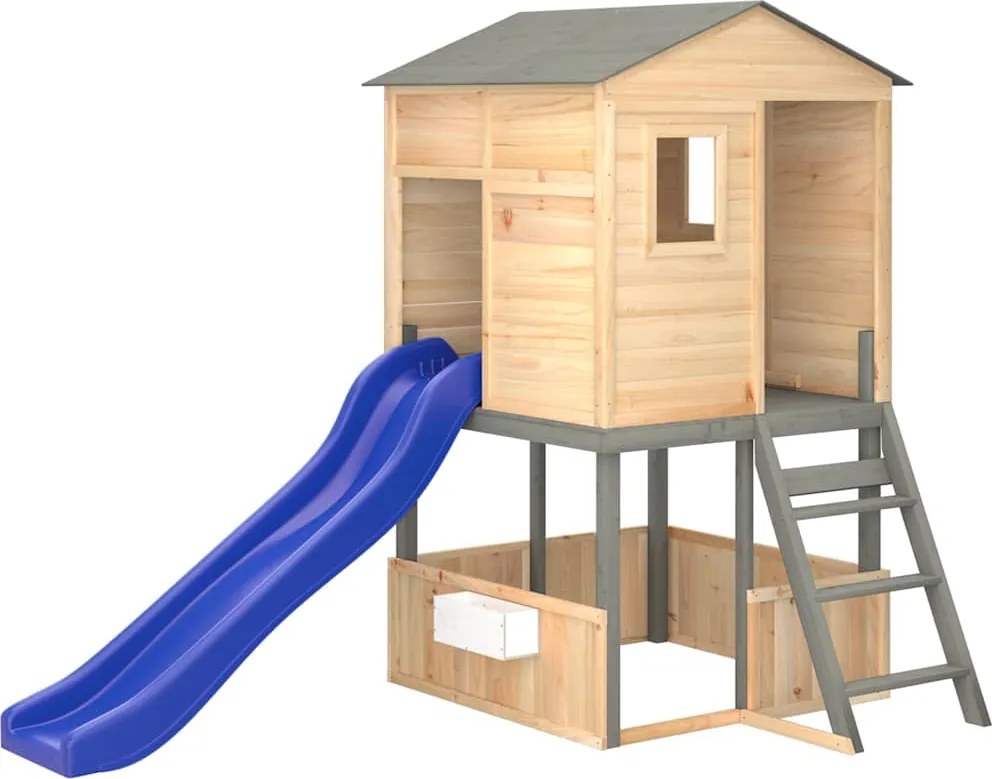 vidaXL Set de joacă pentru exterior, lemn masiv de brad