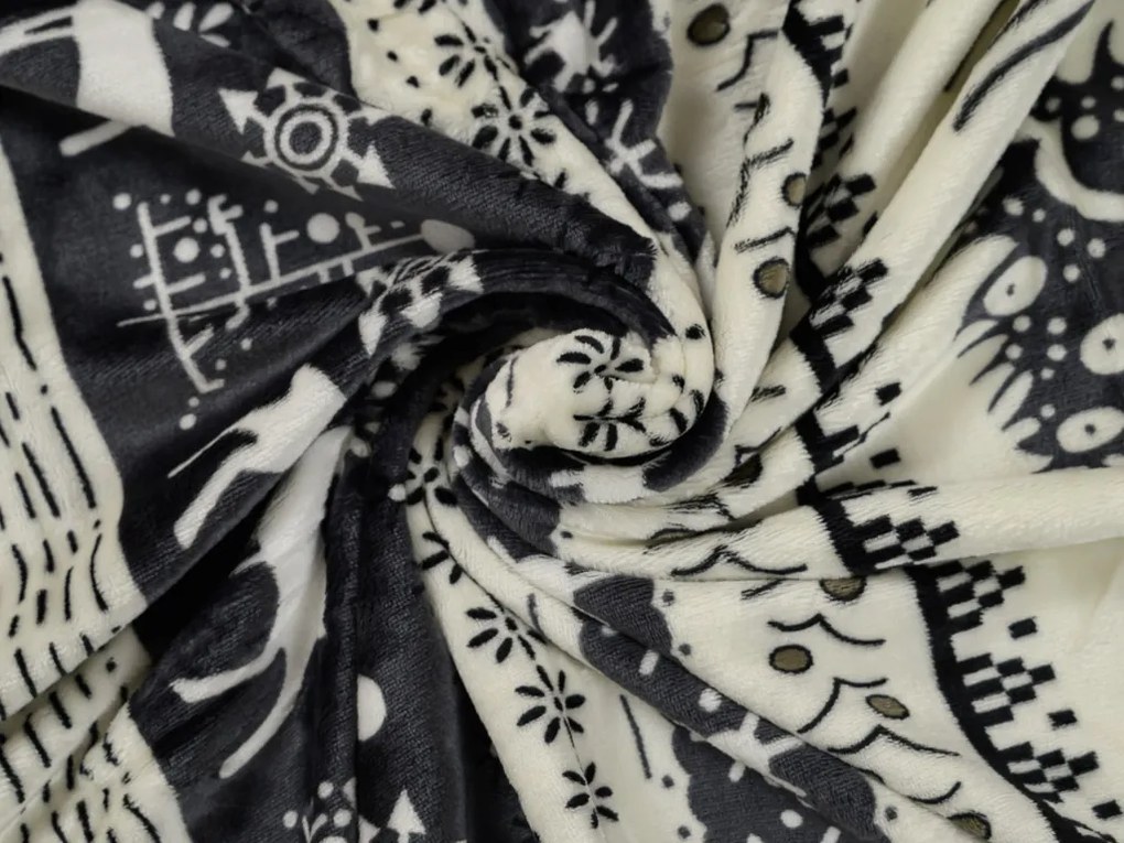 Lenjerie cocolino WINTER DEER gri Dimensiune lenjerie de pat: 70 x 90 cm | 140 x 200 cm