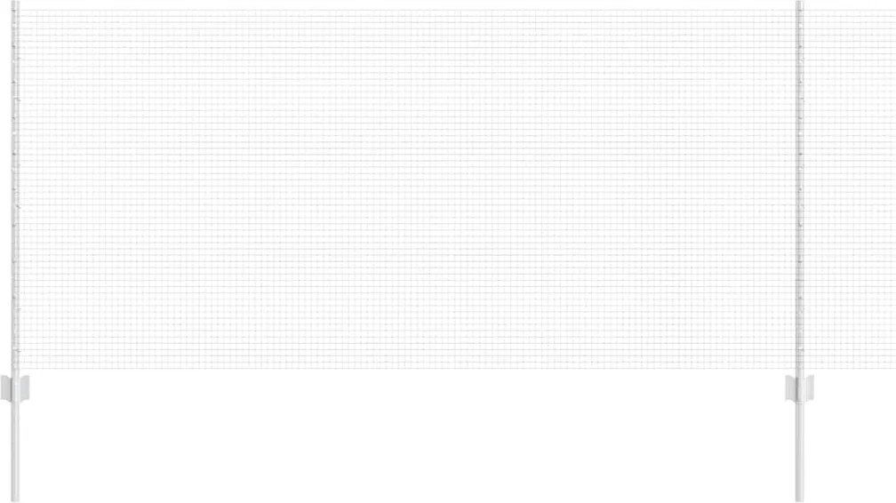 vidaXL Gard cu Stâlp Argintiu 1 x 10 m Oțel