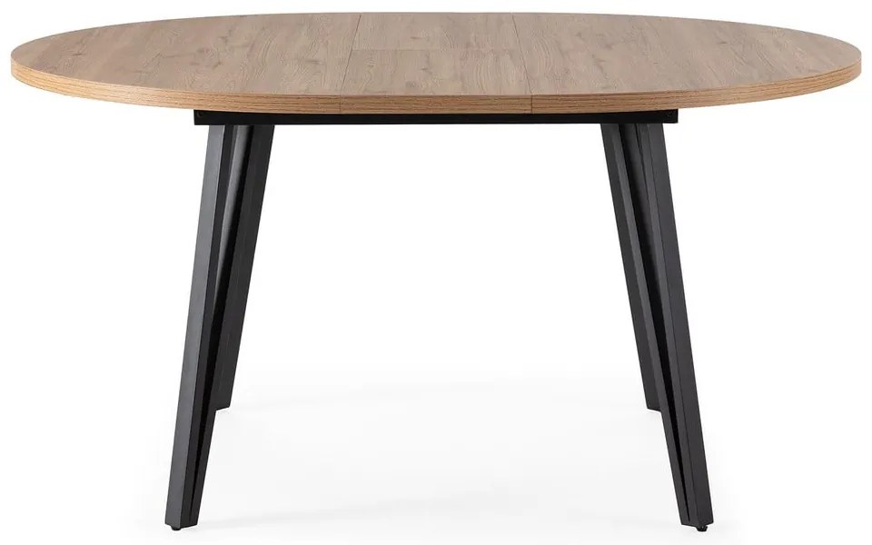 Masă de dining în culoare naturală rotundă extensibilă ø 120 cm Cleo – Marckeric